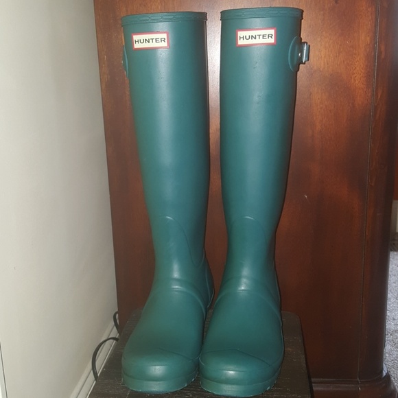hunter teal boots